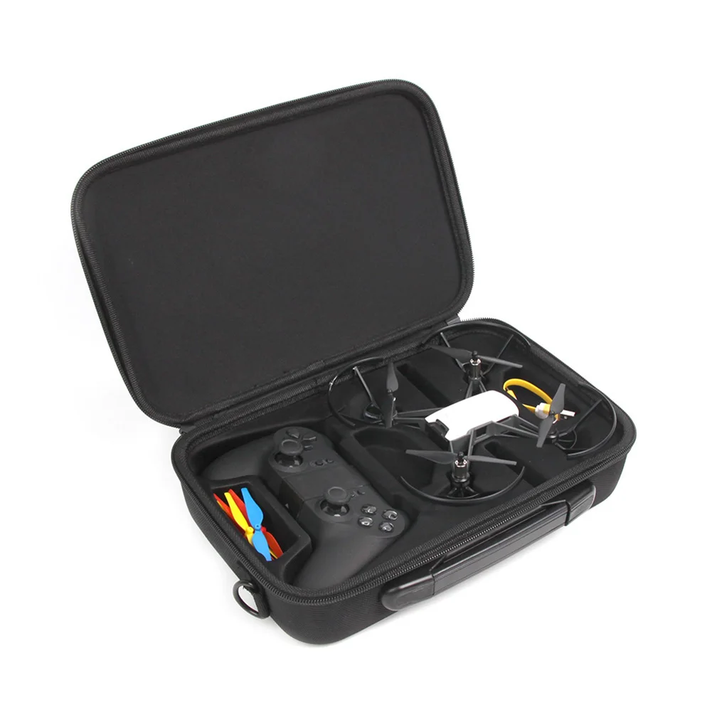 Estuche de transporte portátil impermeable EVA bolsa de almacenamiento negra con correa para el hombro para DJI Tello Drone Gamesir T1d mando a distancia