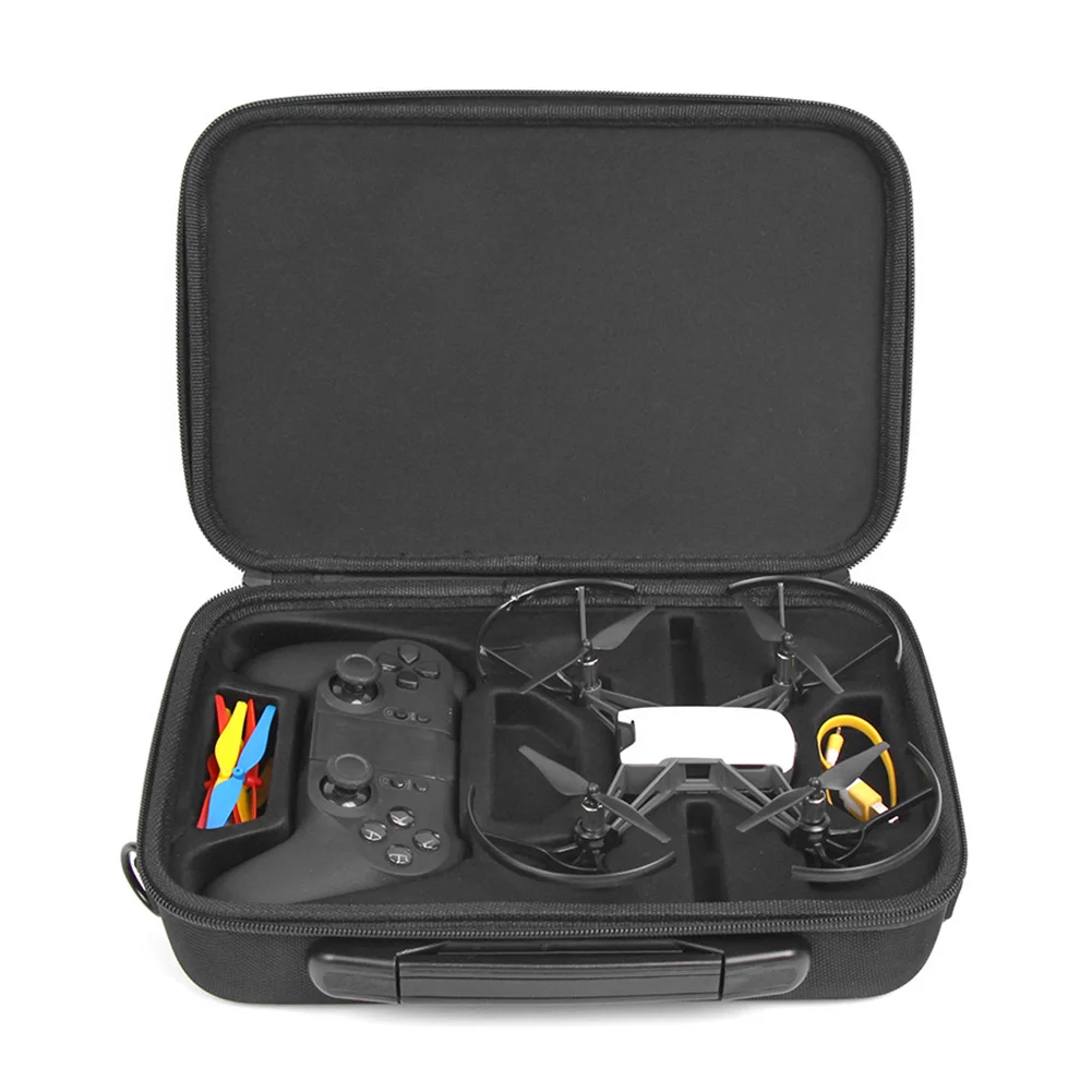 Estuche de transporte portátil impermeable EVA bolsa de almacenamiento negra con correa para el hombro para DJI Tello Drone Gamesir T1d mando a distancia