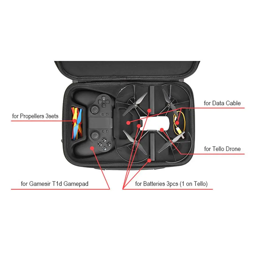 Estuche de hombro portátil impermeable para Dron DJI Tello Gamesir T1d, bolsa de almacenamiento, bolso de hombro profesional