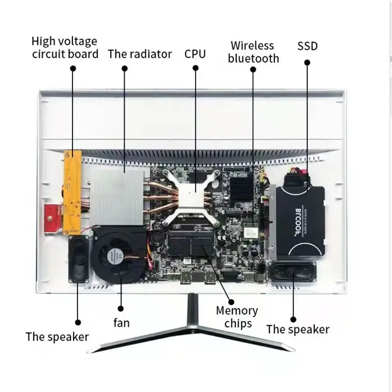 Ordenador de escritorio todo en uno con Windows 10, computadora de 19 pulgadas, core i3, oficina, hogar, PC, precio de fábrica, marco completo, soporte wifi