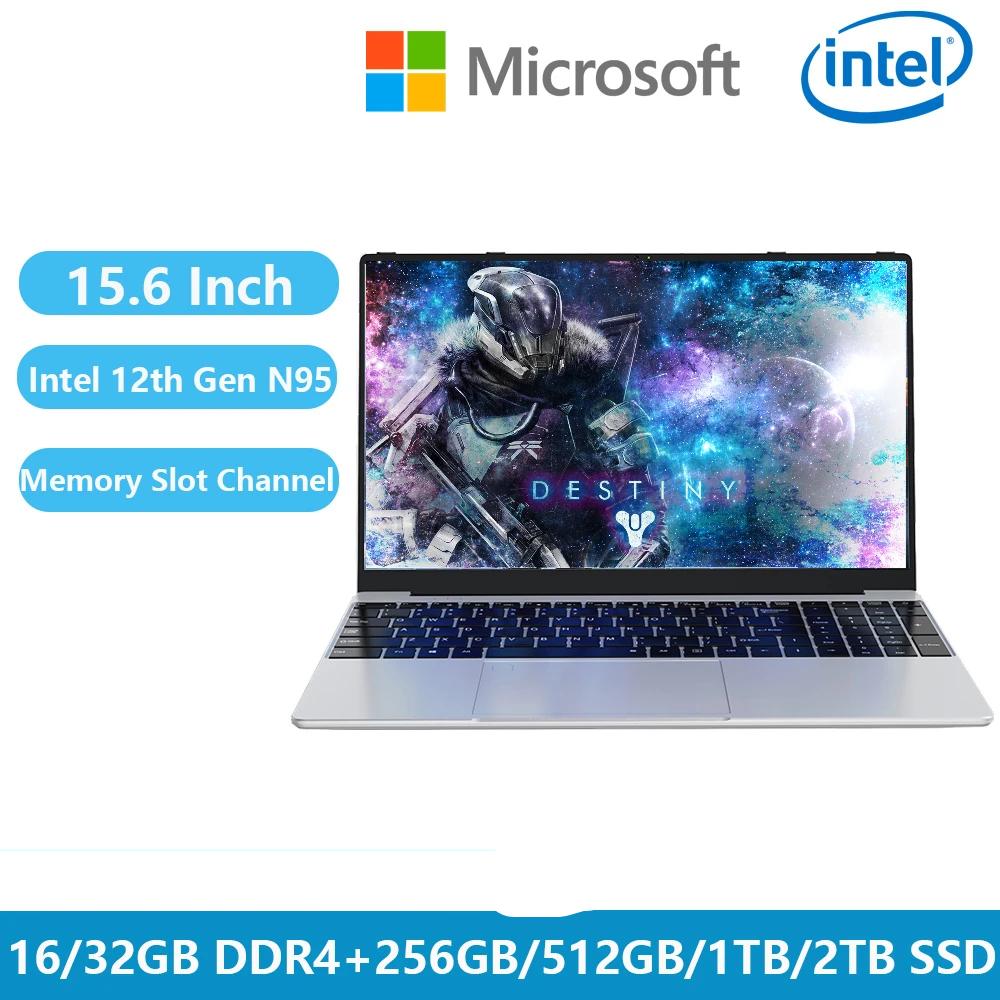 Greatium-portátiles para juegos, Netbook, oficina, escuela, Windows 11, 15,6 pulgadas, Intel N95 de 12. ª generación, 16GB, DDR4, 1TB, M.2, WiFi, HDMI, USB