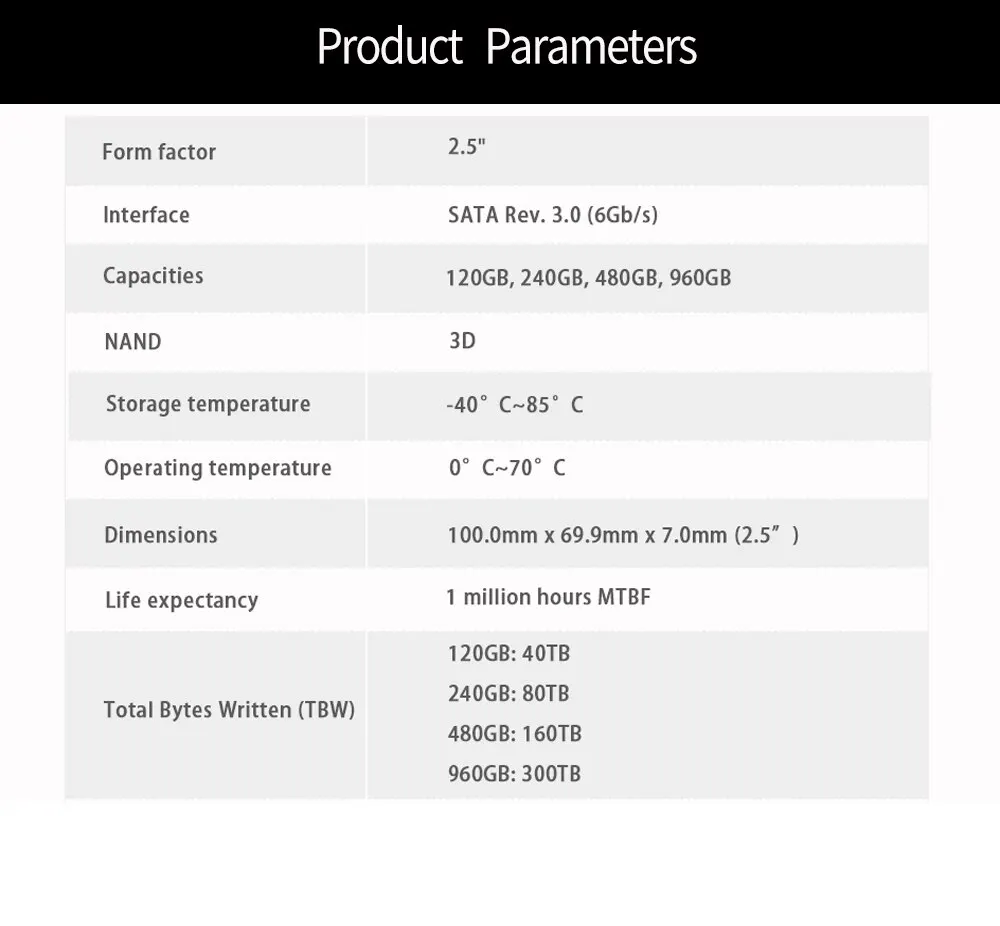 ADATA-unidad interna de estado sólido SSD SP580, 120GB, 240GB, 480GB, 960GB, 2,5 pulgadas, SATA III, disco duro HDD para ordenador portátil y de escritorio