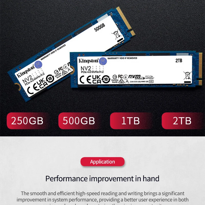 Kingston-SSD interno M.2 NVMe PCIe 4,0 NV2 M2 2280, 2TB, 1TB, 500GB, 250GB, compatible con ordenador portátil de escritorio, CPU de placa base Intel AMD