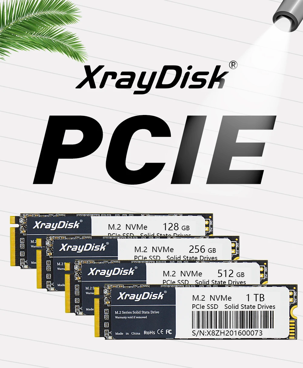 XrayDisk-disco duro interno para ordenador portátil y de escritorio, unidad de estado sólido M.2 SSD PCIe NVME de 128GB, 256GB, 512GB, 1TB, Gen3 x 4 y 4x4, 2280