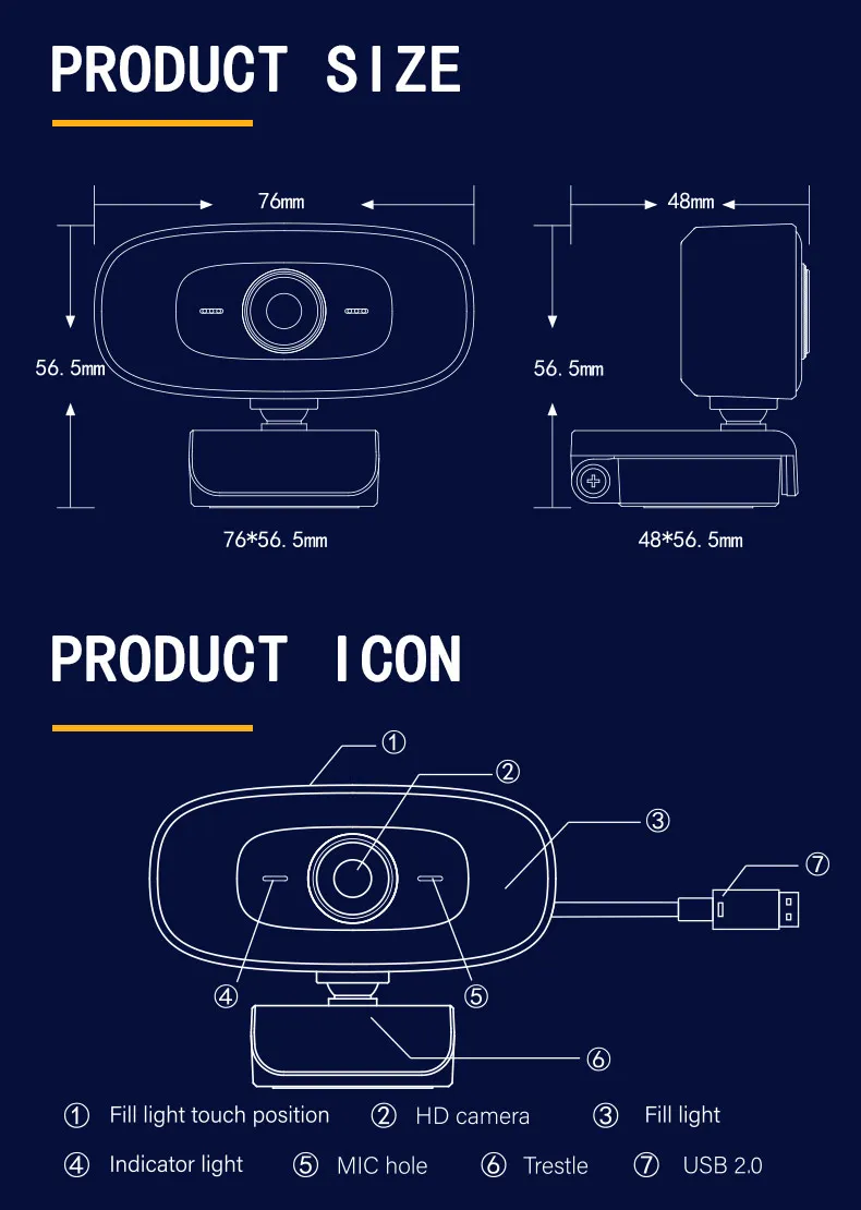 Mini Webcam 4K USB para ordenador, Webcam Full HD 1080P, para trabajar con micrófono, trípode para PC, portátil, cámara de transmisión en vivo