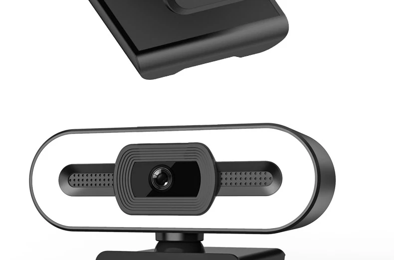 Cámara Web portátil 4K para ordenador, Webcam con transmisión en vivo, Flexible, Full HD, 2K, 1080P, con micrófono y Luz